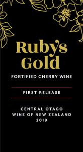 Two bottles of award-winning Ruby's Gold Fortified Cherry Wine - FreshFruit Ltd